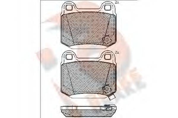 R BRAKE RB1634 Комплект гальмівних колодок, дискове гальмо