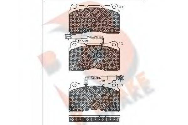 R BRAKE RB1730 Комплект гальмівних колодок, дискове гальмо