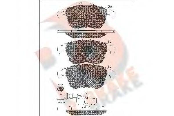 R BRAKE RB1923 Комплект гальмівних колодок, дискове гальмо