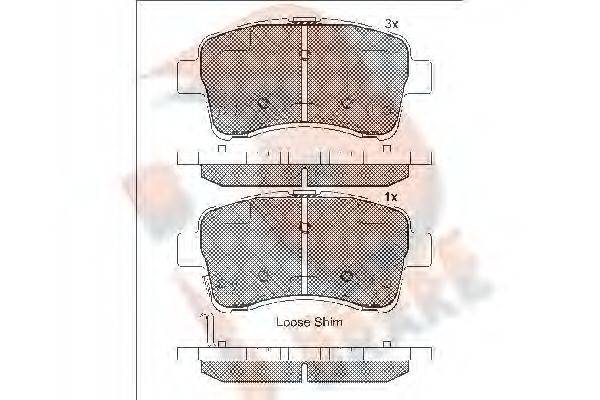 R BRAKE RB1933 Комплект гальмівних колодок, дискове гальмо