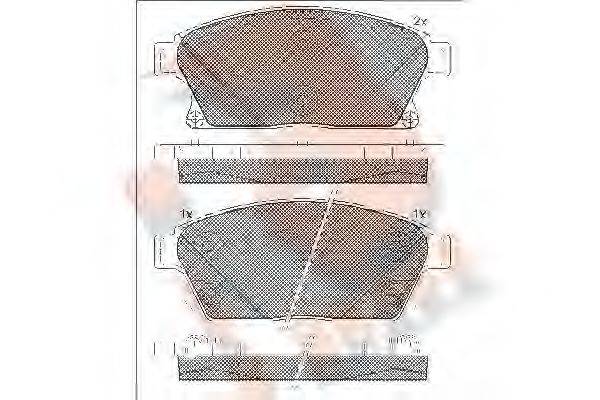 R BRAKE RB1939 Комплект гальмівних колодок, дискове гальмо