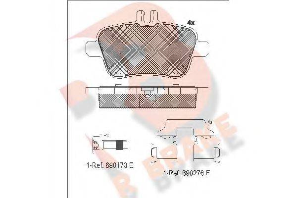 R BRAKE RB2039 Комплект гальмівних колодок, дискове гальмо