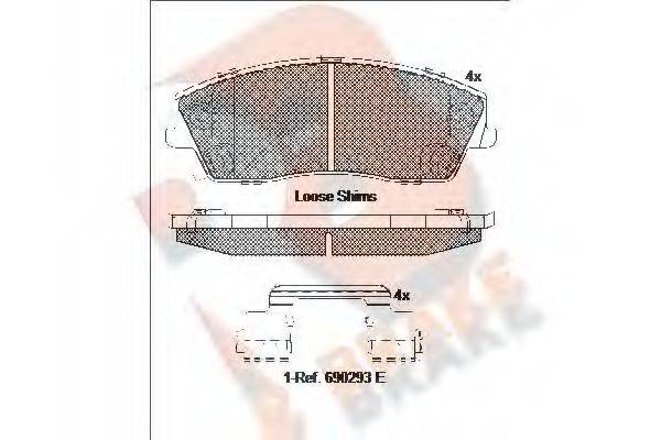 R BRAKE RB2067 Комплект гальмівних колодок, дискове гальмо