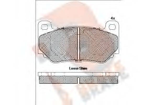 R BRAKE RB2071 Комплект гальмівних колодок, дискове гальмо