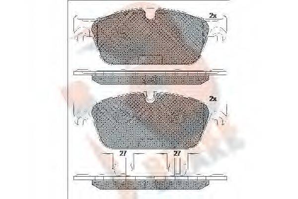 R BRAKE RB2105 Комплект гальмівних колодок, дискове гальмо