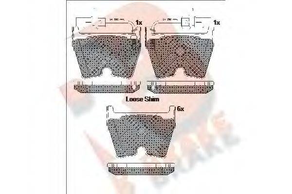 R BRAKE RB2113 Комплект гальмівних колодок, дискове гальмо