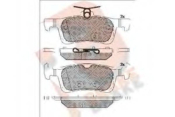 R BRAKE RB2174 Комплект гальмівних колодок, дискове гальмо