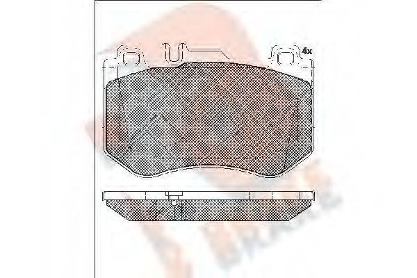 R BRAKE RB2197 Комплект гальмівних колодок, дискове гальмо