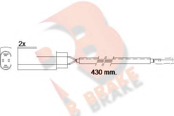 R BRAKE 610413RB Сигналізатор, знос гальмівних колодок