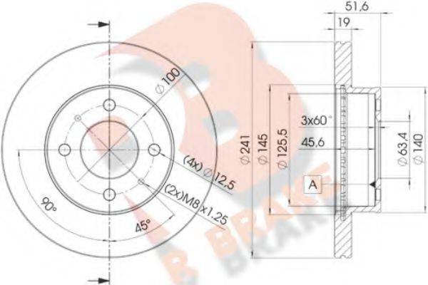 R BRAKE 78RBD21008 гальмівний диск