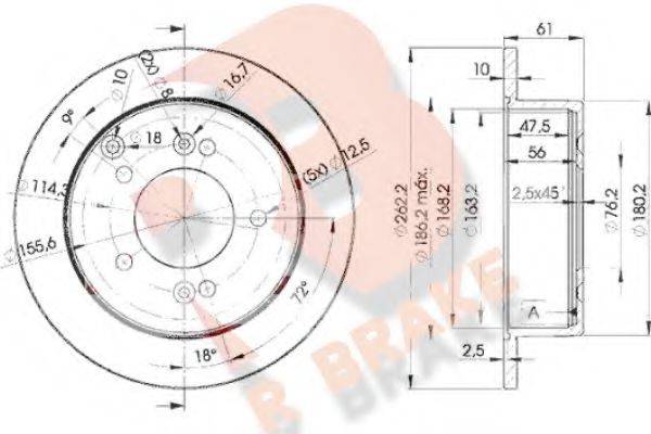 R BRAKE 78RBD22905 гальмівний диск