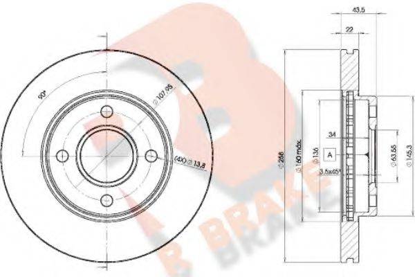 R BRAKE 78RBD23270 гальмівний диск