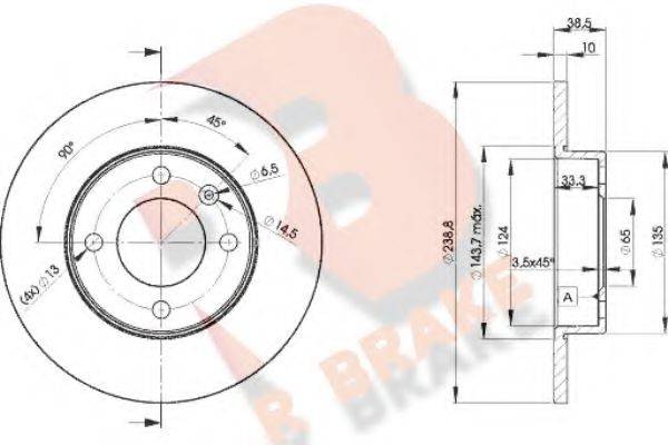 R BRAKE 78RBD23325 гальмівний диск