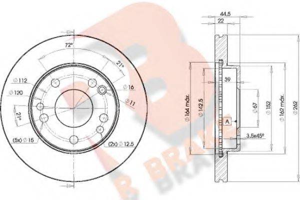 R BRAKE 78RBD27560 гальмівний диск