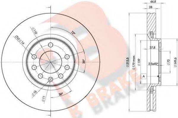 R BRAKE 78RBD29005 гальмівний диск