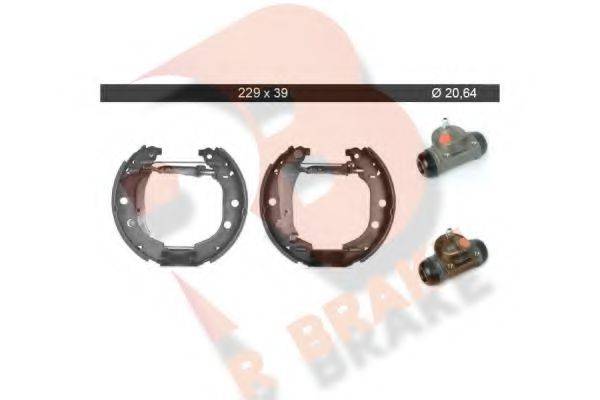 R BRAKE 79RBKT0044 Комплект гальмівних колодок