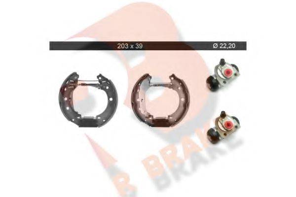 R BRAKE 79RBKT0053 Комплект гальмівних колодок