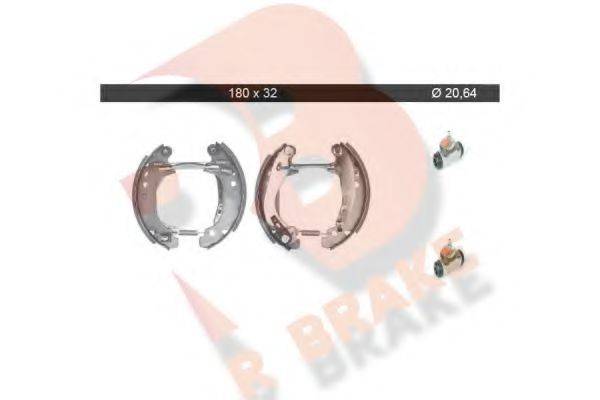 R BRAKE 79RBKT0064 Комплект гальмівних колодок