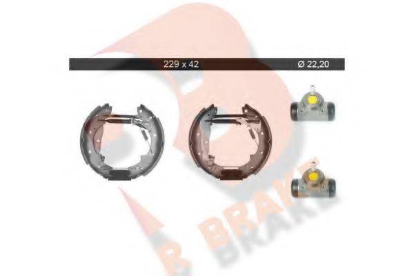 R BRAKE 79RBKT0075 Комплект гальмівних колодок