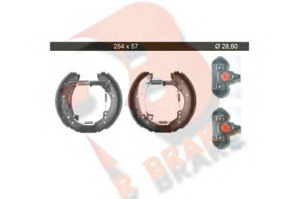 R BRAKE 79RBKT0080 Комплект гальмівних колодок