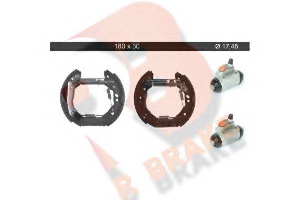 R BRAKE 79RBKT0097 Комплект гальмівних колодок