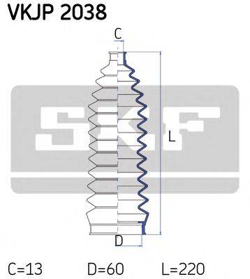 SKF VKJP2038 Комплект пильника, рульове керування