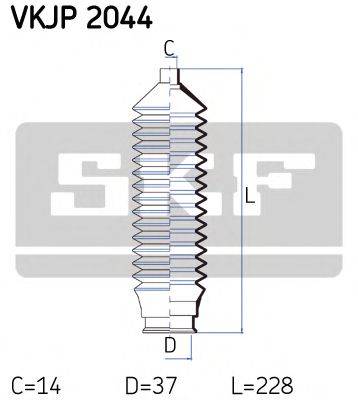 SKF VKJP2044 Комплект пильника, рульове керування