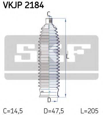 SKF VKJP2184 Комплект пильника, рульове керування