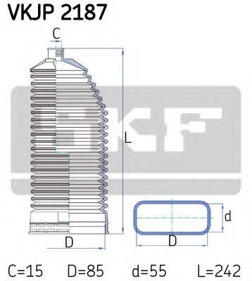 SKF VKJP2187 Комплект пильника, рульове керування