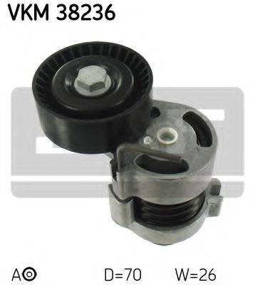 SKF VKM38236 Натяжний ролик, полікліновий ремінь