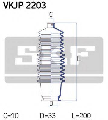 SKF VKJP2203 Комплект пильника, рульове керування