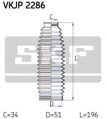 SKF VKJP2286 Комплект пильника, рульове керування