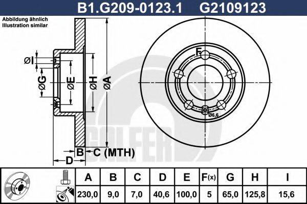 GALFER B1G20901231 гальмівний диск