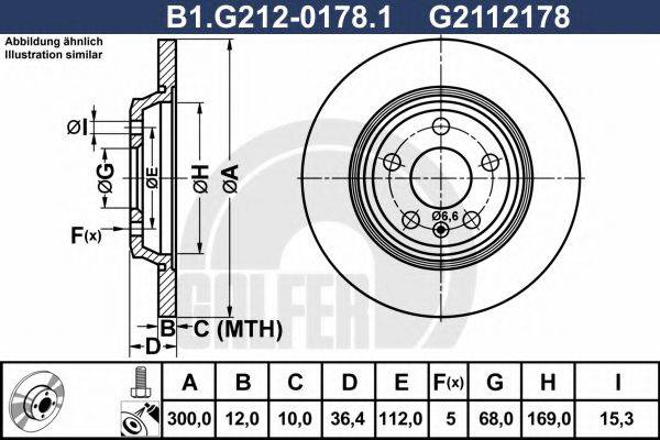 GALFER B1G21201781 гальмівний диск