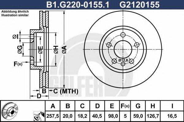 GALFER B1G22001551 гальмівний диск