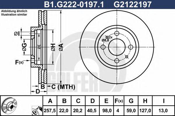 GALFER B1G22201971 гальмівний диск