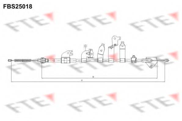 FTE FBS25018 Трос, стоянкова гальмівна система