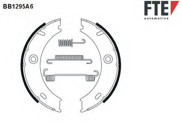 FTE BB1295A6 Комплект гальмівних колодок, стоянкова гальмівна система