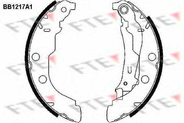 FTE BB1217A1 Комплект гальмівних колодок