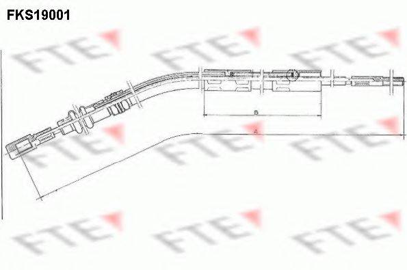 FTE FKS19001 Трос, управління зчепленням