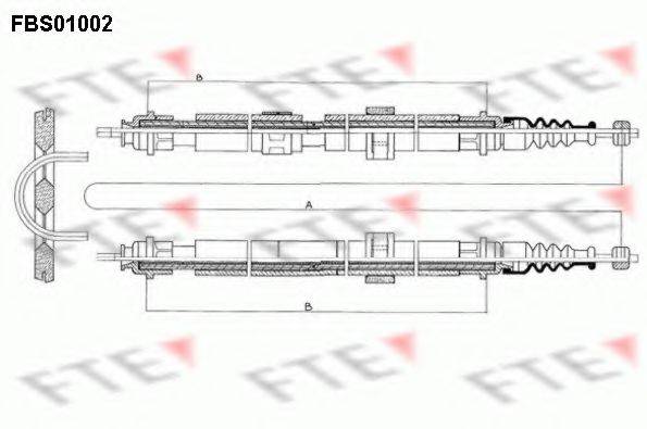 FTE FBS01002 Трос, стоянкова гальмівна система