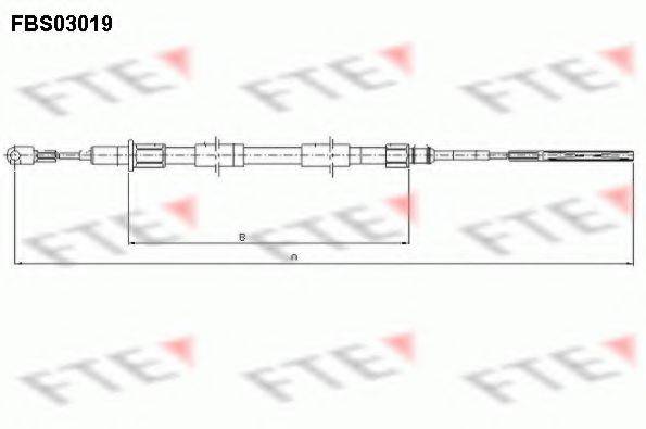 FTE FBS03019 Трос, стоянкова гальмівна система