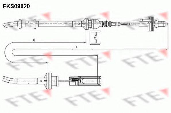 FTE FKS09020 Трос, управління зчепленням