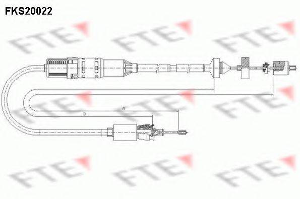 FTE FKS20022 Трос, управління зчепленням