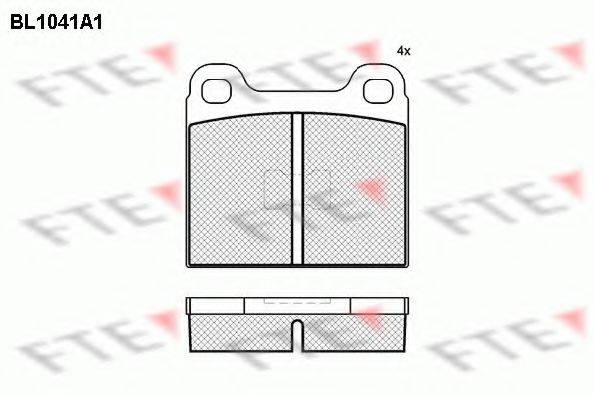 FTE BL1041A1 Комплект гальмівних колодок, дискове гальмо