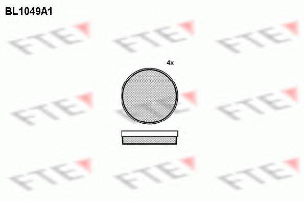 FTE BL1049A1 Комплект гальмівних колодок, дискове гальмо