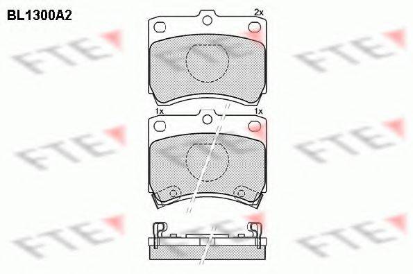 FTE BL1300A2 Комплект гальмівних колодок, дискове гальмо