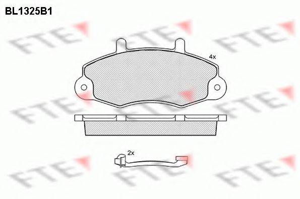 FTE BL1325B1 Комплект гальмівних колодок, дискове гальмо
