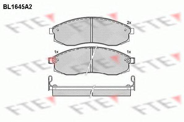 FTE BL1645A2 Комплект гальмівних колодок, дискове гальмо