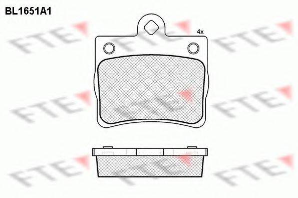 FTE BL1651A1 Комплект гальмівних колодок, дискове гальмо